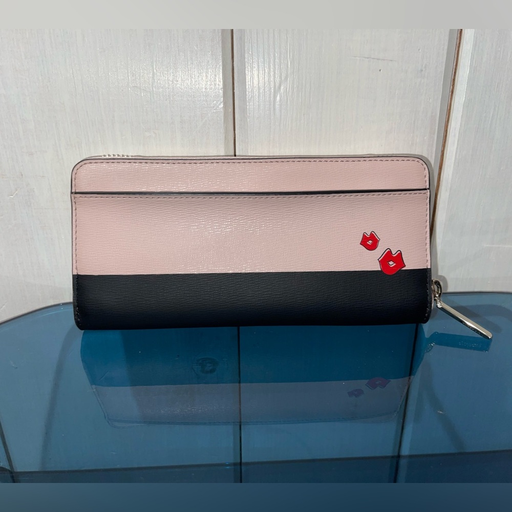 Kate Spade ♠️ x Disney Minnie Mouse Continental Wallet in Pink and Black NWT - Picture 3 of 7
